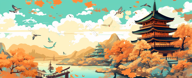 山水中国自然国潮风景树林古典风格湖泊水墨插画,插画/手绘图,插画/手绘图库,插画/手绘图下载,插画/手绘